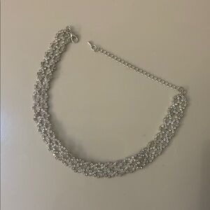 Elegant Silver Crystal Necklace
